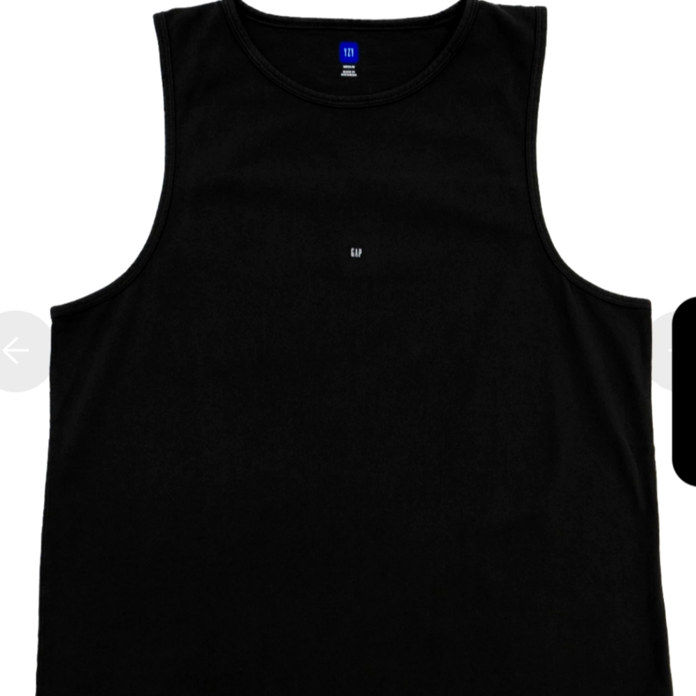 YEEZY GAP, made by Balenciaga Men's Black Tank